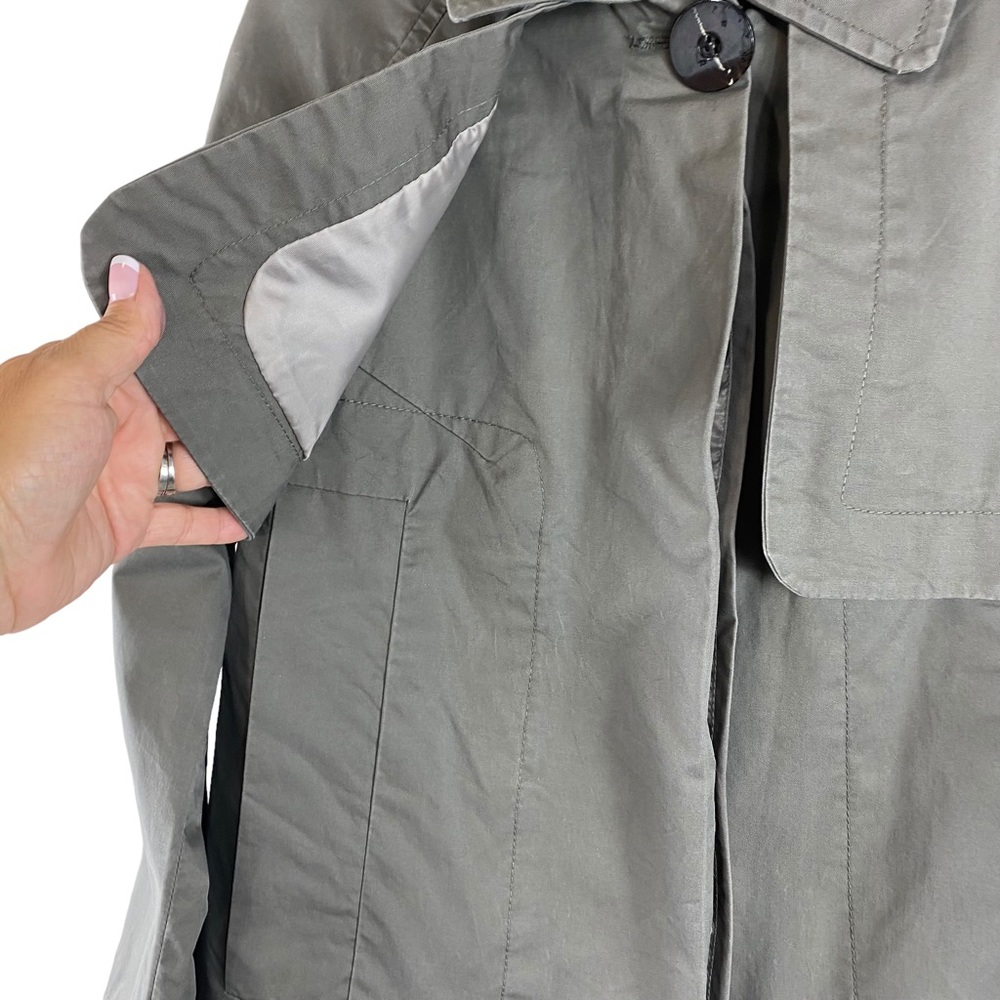 Zara Womens Basic Outerwear Big Button Short Tren… - image 8